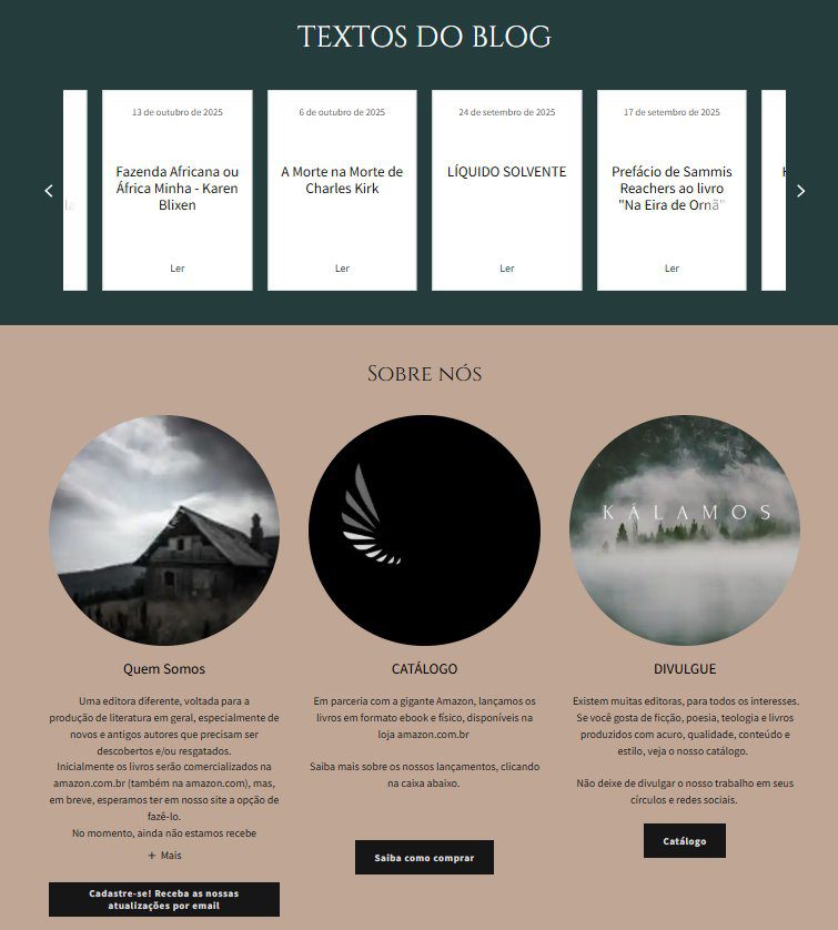 Link: screenshot of the Kalamos publishing house page.
